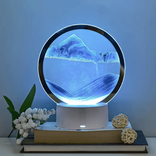 Kolorowa lampa z piaskiem 3D – dekoracja i relaks w jednym
