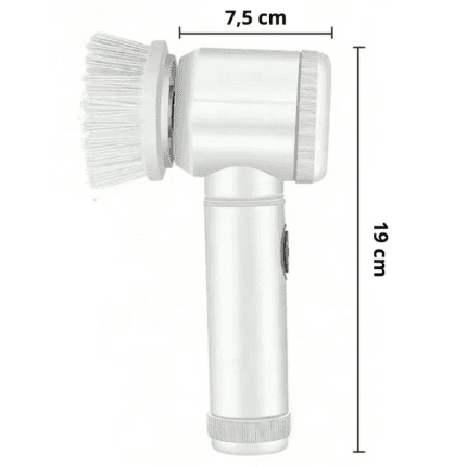 Bezprzewodowa elektryczna szczotka obrotowa z 5 wymiennymi końcówkami do skutecznego czyszczenia