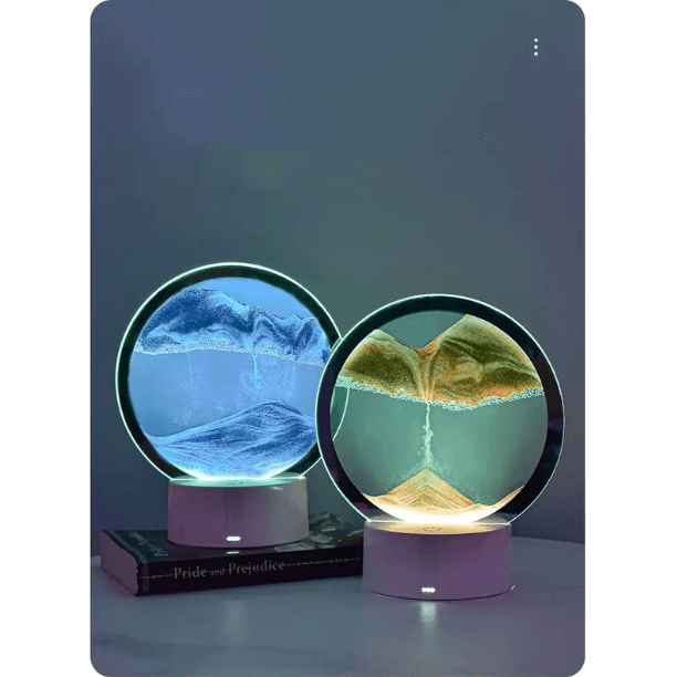 Kolorowa lampa z piaskiem 3D – dekoracja i relaks w jednym