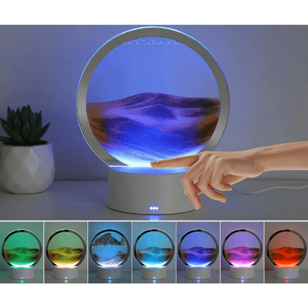 Kolorowa lampa z piaskiem 3D – dekoracja i relaks w jednym